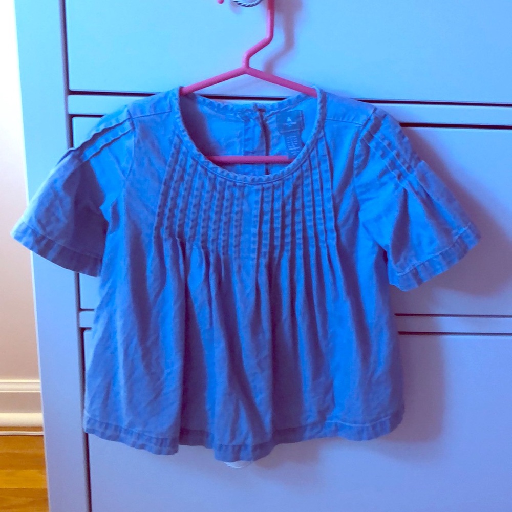 Denim boxy top with Capri leggings